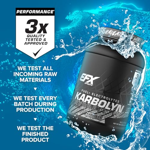 EFX Sports Karbolyn Hydrate | Carbohydrate Powder + Electrolytes | Sugar Free Sports Drink Mix | Fuel & Hydration | Stimul...