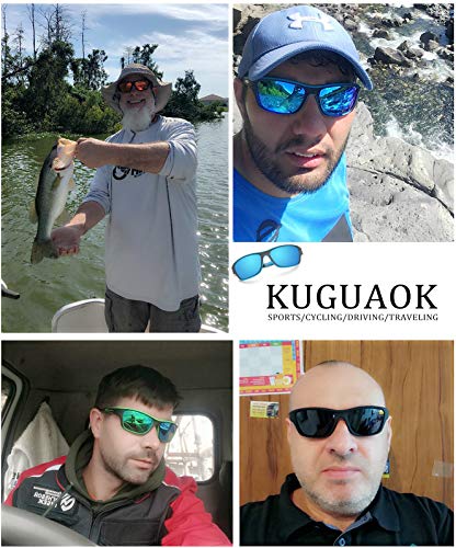 KUGUAOK Polarized Sports Sunglasses for Men Driving Cycling Fishing Sun Glasses 100% UV Protection Goggles