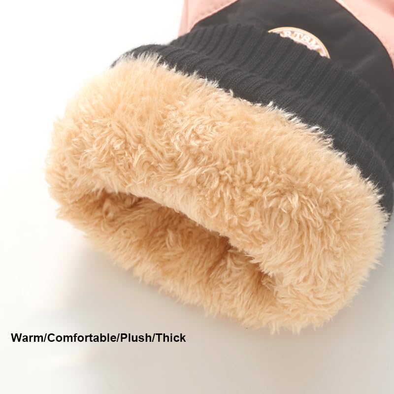 CXQRR Winter Ski Snow Gloves for Women, Touchscreen Waterproof Warm Cold Weather Gloves for Skiing Snowboarding