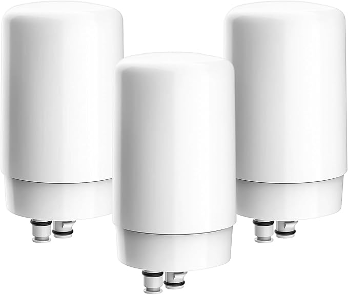 Water Filter Faucet Replacement, Replacement for Brita Faucet Filter, Brita 36311 On Tap Water Filter, Compatible with Brita FR-200, FF-100, and All Brita Tap Water Filters (Pack of 3）