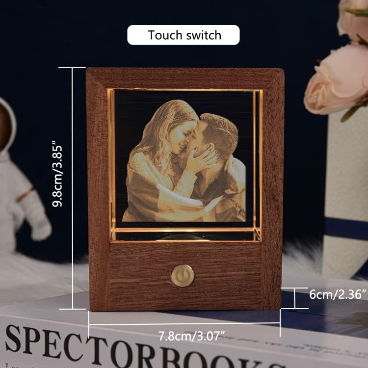3D Crystal Photo, Engraving Personalized Gift with Your Own Photo, Unique Child & Marriage Gift, Memorial Present