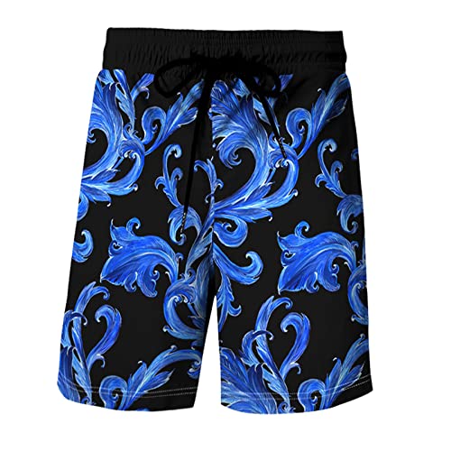 RPOVIG Beach Outfit Matching Shirts Shorts Men's Hawaiian Festival Floral Clothes 2 piece Sets with Bucket Hat