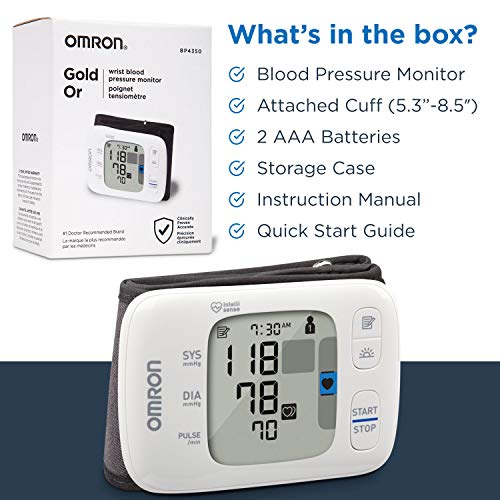 OMRON Gold Wireless Wrist Blood Pressure Monitor for Home Use - #1 Doctor & Pharmacist Recommended Brand - Clinically Vali...