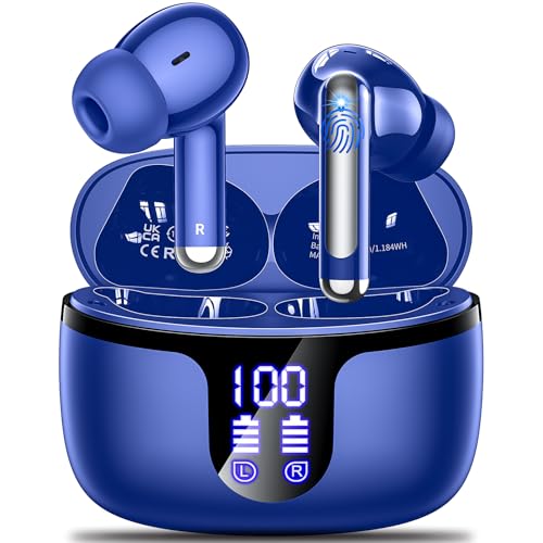 Wireless Earbuds Bluetooth 5.4 Headphones HiFi Stereo 42H Playback in Ear with 4 ENC Noise Cancelling Mic, IPX7 Waterproof...