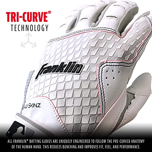 Franklin Sports MLB 2nd Skinz Batting Gloves - Adult & Youth Baseball & Softball - Men's & Kids Teeball & Softball Gloves...