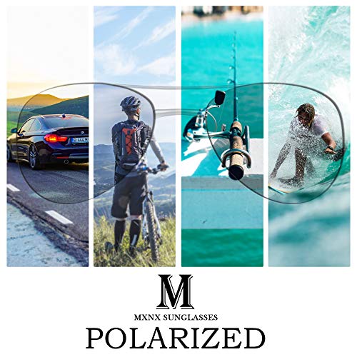 mxnx Aviator Sunglasses for Men Polarized Women UV Protection Lightweight Driving Fishing Sports Unisex glasses MX208