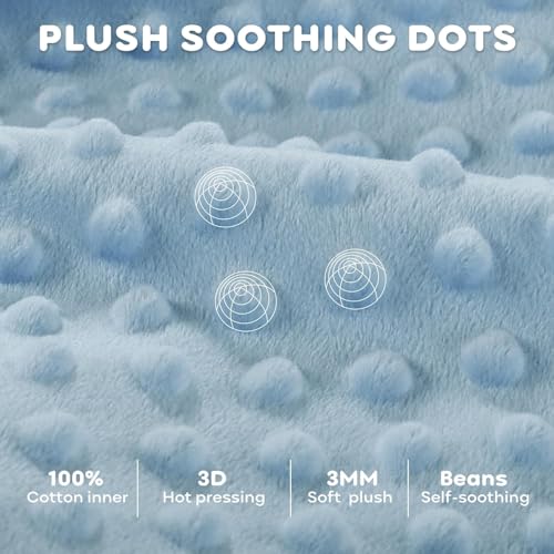 Yoofoss Fleece Baby Sleep Sack 6-12 Months with Plush Dots, TOG 1.5 Baby Wearable Blanket with 2-Way Zipper, Cotton Toddle...