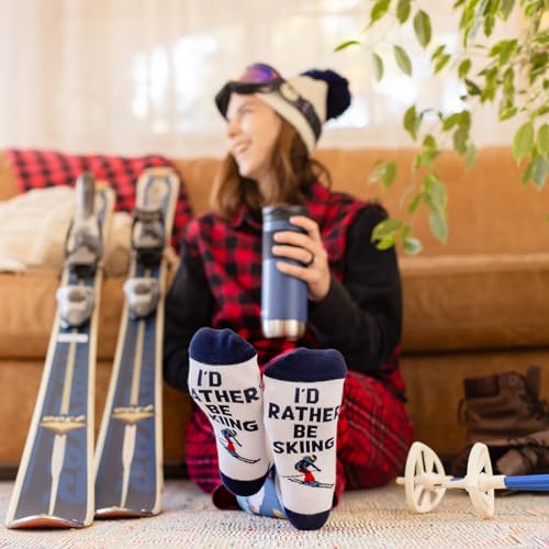 Lavley Ski Socks - Funny socks for skiers and snowboarders - Unisex novelty gift - Great for birthdays or holidays