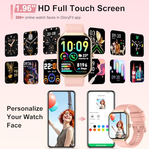 Smart Watch for Men Women Answer/Make Calls, 1.96" HD Fitness Watch with Heart Rate Monitor Sleep Monitor, 113+ Sports Act...