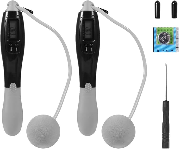 POPETPOP Cordless Smart Counting Jump Rope with Digital Counter, Ropeless Fitness Skipping Ball for Indoor Workout and Car...