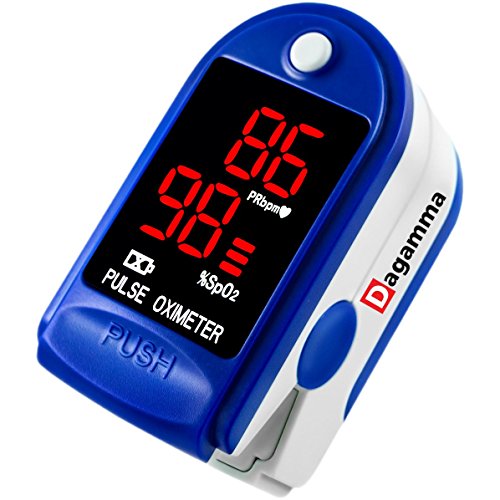 Dagamma DP100 Fingertip Pulse Oximeter, Heart Rate Measurement, Blood Oxygen Saturation Monitor SpO2 with LED Screen, Resi...