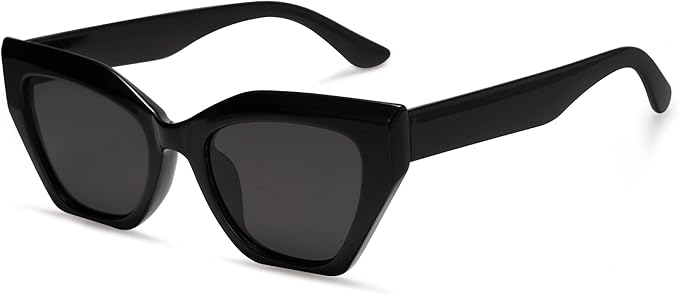 SOJOS Square Cat Eye Polarized Sunglasses for Women Retro Classic Vintage Trendy Cateye Shades Sunnies Gafas de sole SJ2235