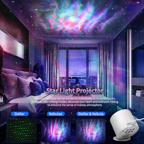 Star Projector, Galaxy Projector, Remote Control & Timer Galaxy Light, LED Nebula Night Light Projector for Adults Bedroom...