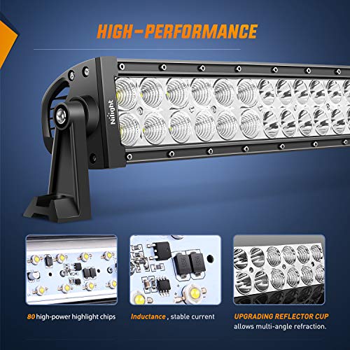 Nilight LED Light Bar 42Inch 240W Spot Flood Combo Driving Lamp Roof Bumper Off Road Lights LED Work Light Pods for Trucks...