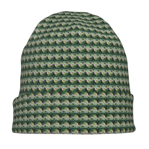 Retro Bicycle Print Winter Beanie Hat Men Women Soft Lightweight Thermal Cap for Outdoor Skiing Wear Black