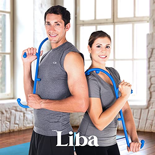 LiBa Back and Neck Massager - Trigger Point Massage Tools for Pain Relief and Manual Massage Hook Therapy Handheld Back Ne...