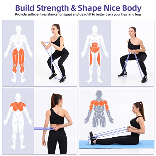 Sportneer Resistance Bands for Working Out: Pull Up Bands 5-130lb 5 Levels Exercise Bands Workout Bands Set with Handles &...