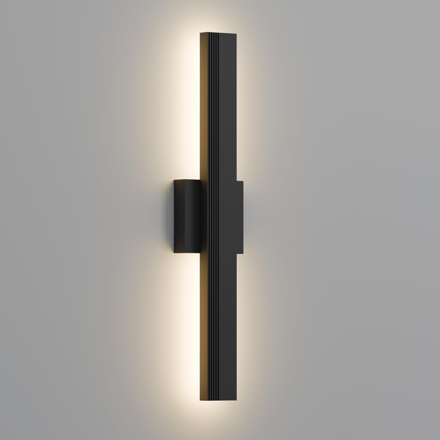 Lamqee 23.6 In Aluminum Long Outdoor Wall Light  3000K 1600Lm Integrated Led Waterproof Ip65  Linear Modern Exterior Lighting Fixtures Wall Mount Outside Sconce For House Porch Patio Garage Front Door