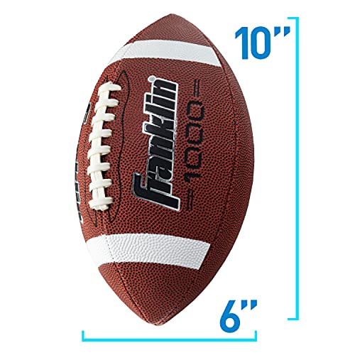 Franklin Sports Youth + Adult Footballs - Extra Grip 1000 Official Size, Junior + Pee Wee Kids - 1 + 12 Packs
