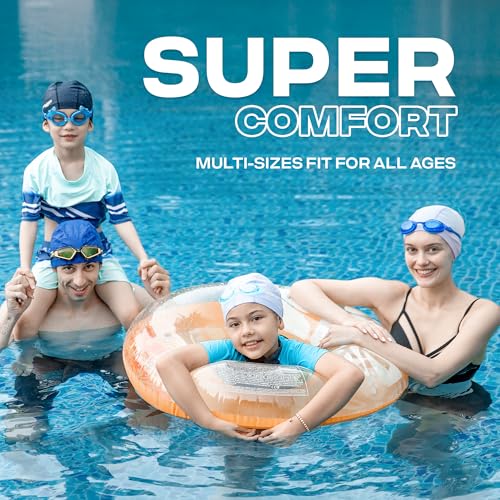 COOLMATE Large Fabric Swim Cap for Long Hair Women - For Long Hair, Dreadlocks, Weaves, Hair Extensions, Braids, Curls, Af...
