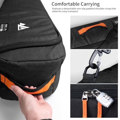 Unigear Ski Bag for Air Travel, 360° Fully Padded Protection, Water-Resistant and Durable up to 192cm for Snow Air Travel ...