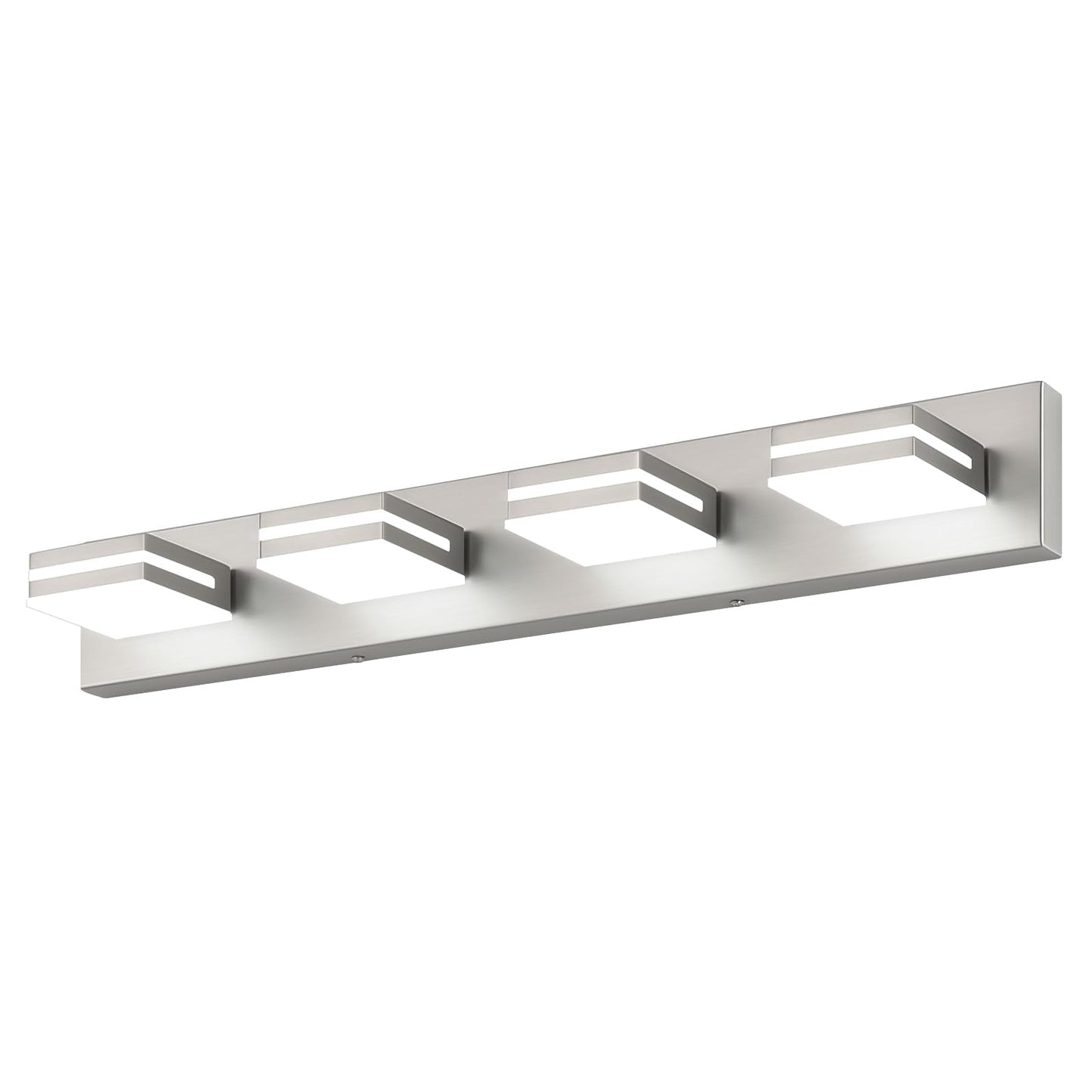 Sinerise Led Modern Bathroom Vanity Light Fixtures (4-Light  30-Inch  Dimmable)  Brushed Nickel Modern Acrylic Bathroom Wall Lighting Fixtures Over Mirror (Cool White 6000K)