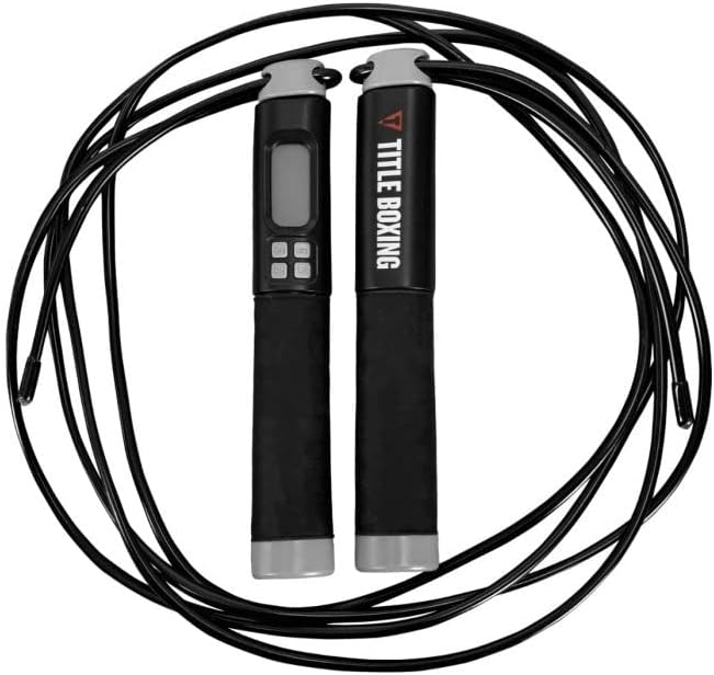 Title Boxing Smart Electronic Count Jump Rope - Digital Display, Cordless Option, Removable Weights, and Adjustable Length