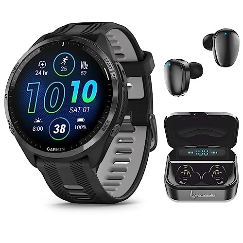 Wearable4U - Garmin Forerunner 965 Premium GPS Running and Triathlon 47mm Smartwatch with AMOLED Touchscreen Display, Carb...