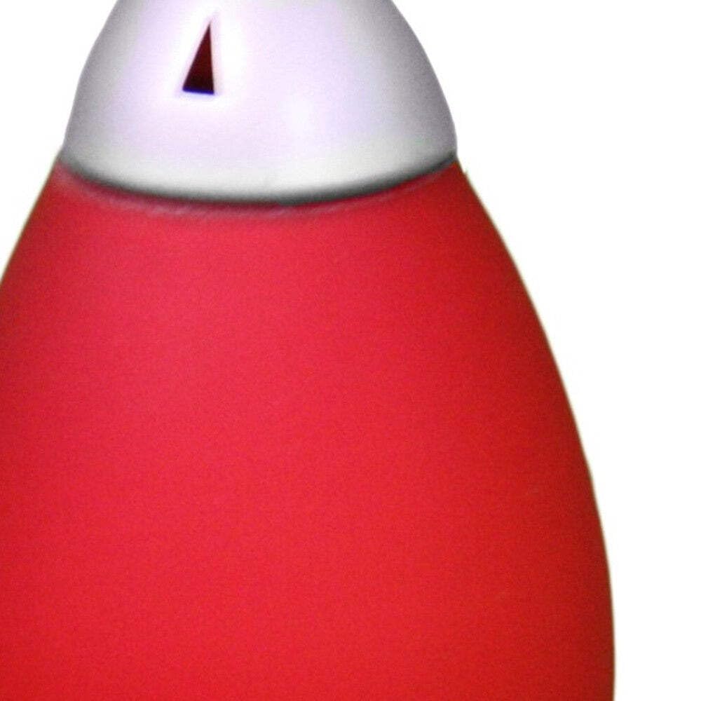 HomeRoots Rocket Shaped Table Lamp - Red and Silver Design