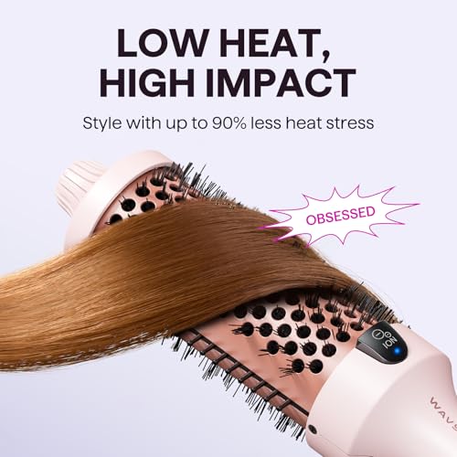 Wavytalk Thermal Brush Blowout Boost Grande, 1.77 Inch Heated Round Brush for Long Hair Blowout, Tourmaline Ceramic Negati...