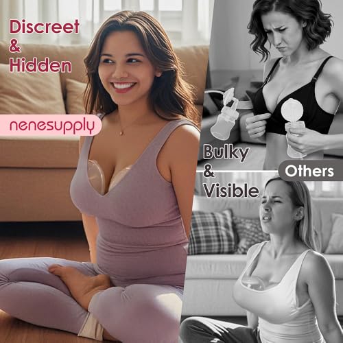Nenesupply Handsfree Wearable Breastmilk Collection Cara Cups Caracups Compatible with Spectra S1 S2 9 Plus Lansinoh Breas...