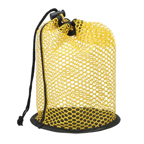 YELARXI Golf Ball Storage Bag Nylon Mesh Golf Pouch with Adjustable Drawstring Closure for Outdoor Sports Supplies