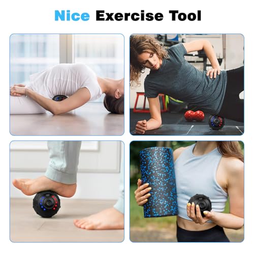 ProChosen Upgraded 5-Gear Vibrating Massage Ball, Rechargable Massage Vibrating Ball for Fitness, Training, Therapy and Re...