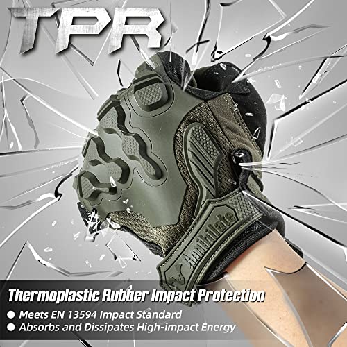 ZUNE LOTOO Touchscreen Tactical Gloves Men with Kevlar-Lined & TPR Impact Protection for Motorcycle Paintball Airsoft Rang...