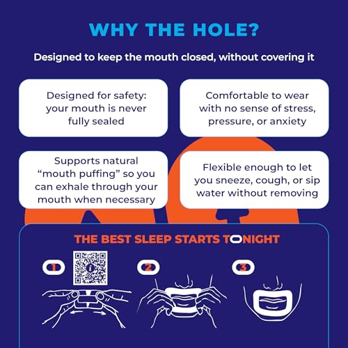 MyoTape - Sleep Tape 30 Nights Supply - Reduce Snoring - Improve Your Sleep - Promote Nasal Breathing - Comfortable & Gentle On Skin - Senstive Larage