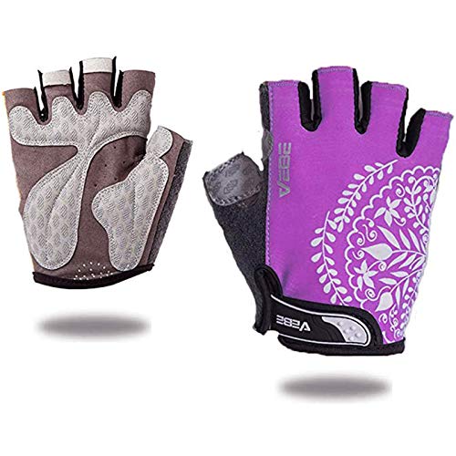 VEBE Women's Biking Cycling Gloves Non-Slip Shockproof Short Finger Gloves Outdoor Riding Mountain Bike Gloves