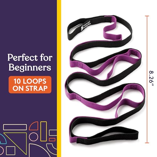 SPECIAL SUPPLIES Yoga Strap for Stretching, Stability Training, Fitness, Flexibility, Physical Therapy, Home Workout Equip...