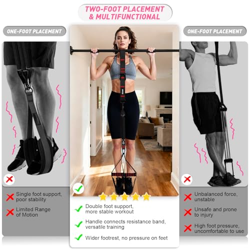 Pull Up Assistance Bands for Women, Heavy Duty Resistance Bands with Handles, Exercise Band with Door Anchor, Workout Band...