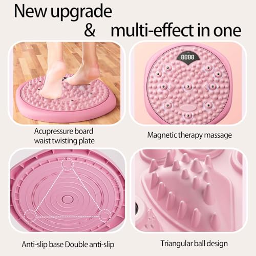 Core Abs Twister Acupressure Plate,Waist Sculptor Foot Mat Massagetwister Board,For Core Ab Exercise - Waist Twisting Disc...
