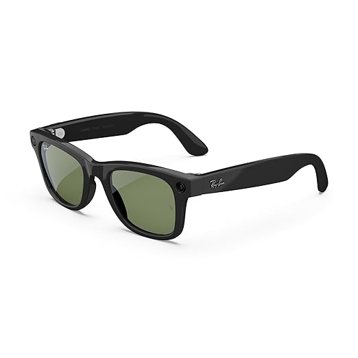 Ray-Ban Meta (Gen 2), Wayfarer, Shiny Black | Smart AI Glasses for Men, Women — 2X Battery Life — 3K Ultra HD Resolution a...
