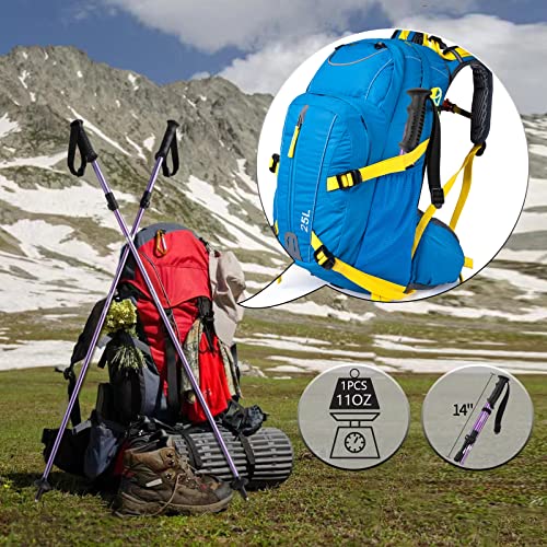 AISUNOURDOOR Lightweight Adjustable Trekking Poles, Aluminum Collapsible Travel Hiking or Walking Sticks for Women Childre...