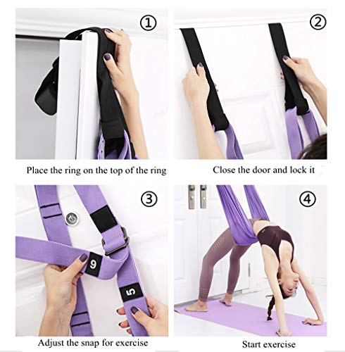 TOCO FREIDO Waist Back Leg Stretch Strap/Yoga Fitness Band, Leg Stretching Assist Trainer, Yoga Stretcher, Back Bend Split...