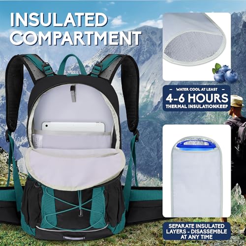 N NEVO RHINO Hydration Backpack with Water Bladder 3L, Hiking Backpack with Rain Cover, Insulation Water Daypack for Cycli...