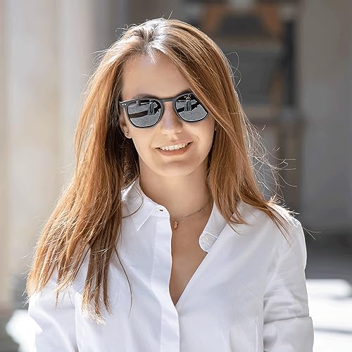 ZENOTTIC Polarized Sunglasses for Women Men: Retro Shades Round | Square Frame UV Protection 2 Pack