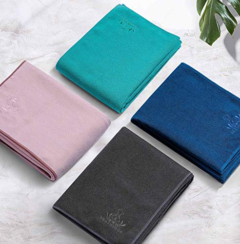 Heathyoga Yoga Mat Towel Non Slip for Hot Yoga Towel with Silicone Grip & Free Spray Bottle, 72"X26" Extra Large Microfibe...
