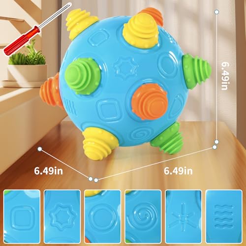 VANLINNY NEW Bumble Ball for Babies,Crawling Sensory Toys for Toddlers,Baby Music Shake Preschool,Dancing Interactive Soun...