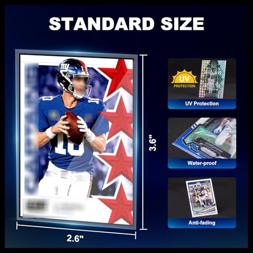 1000ct Clear Card Sleeves for Trading Cards, Soft Baseball Sports Card Sleeves, Soft Plastic Protector Fit for MTG Game St...