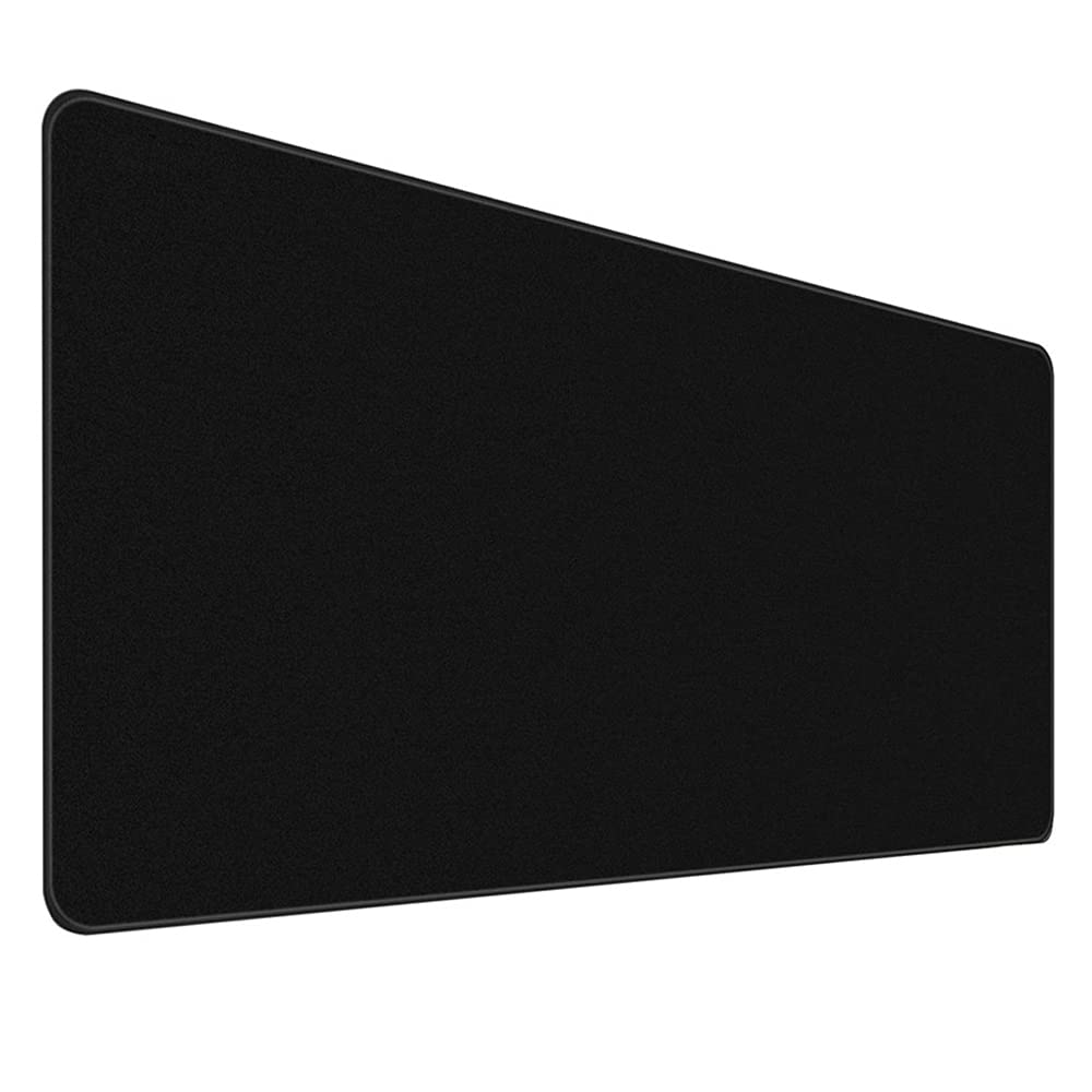 Large Gaming Mouse Pad Extended Mouse Mat Non-Slip Rubber Base Mousepad Big Desk Pad Keyboard Mat with Stitched Edge for Laptop Notebook Computer Desktop PC Gamer Office & Home (27.5" x 11.8" Black)