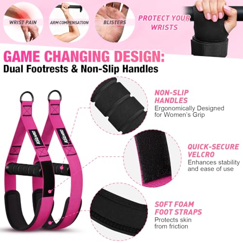 Pull Up Assistance Bands for Women, Heavy Duty Resistance Bands with Handles, Exercise Band with Door Anchor, Workout Band...