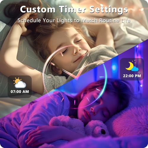 DAYBETTER LED Strip Lights 150 ft, Smart LED Lights for Bedroom, Bluetooth Led Light Strips with Remote, App Control, DIY ...